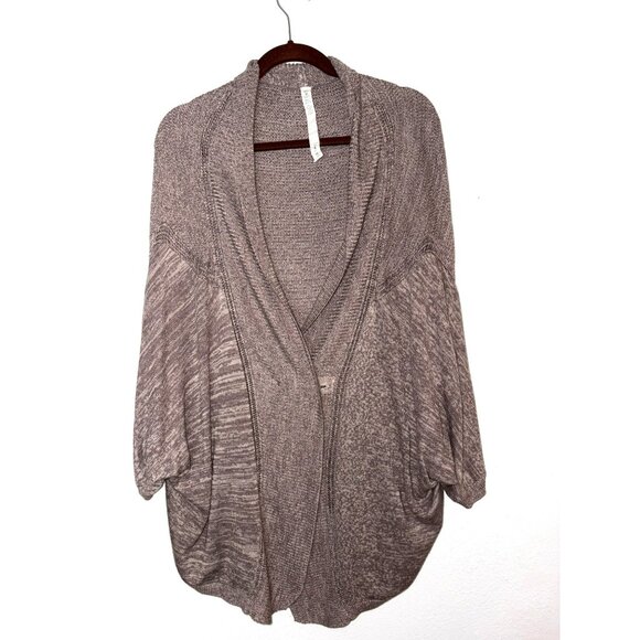 Lululemon Breeze Easy Wrap Cashmere Blend Heathered Cardigan Size M/L - Picture 1 of 11